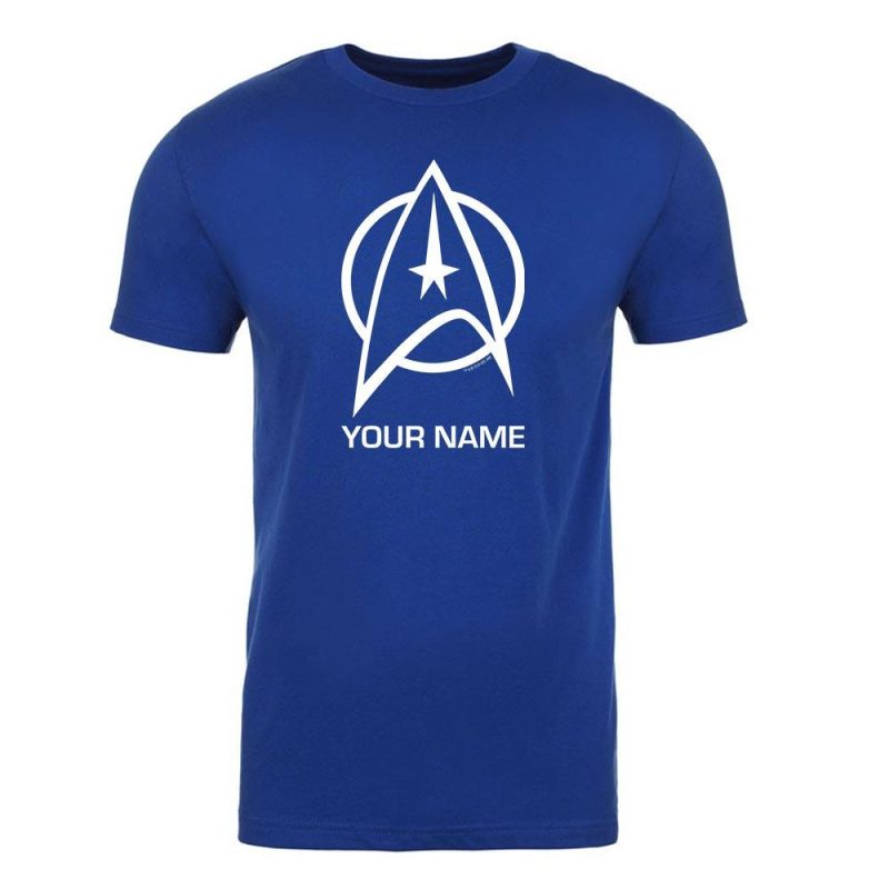 StarTrek TOS Delta Personalized Adult ShortSleeve Tshirt Mockup Royal