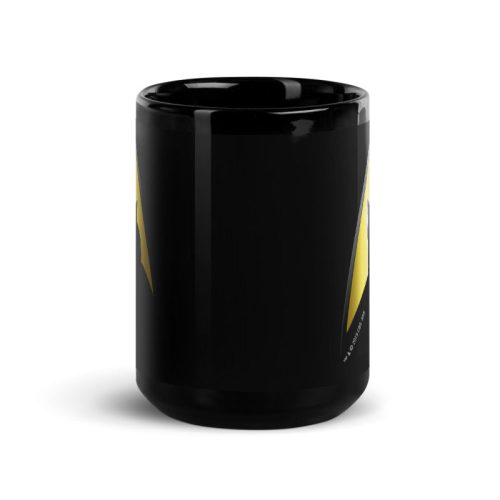 StarTrek TOS KittyCatLogo 15oz Black Mug Mockup Front