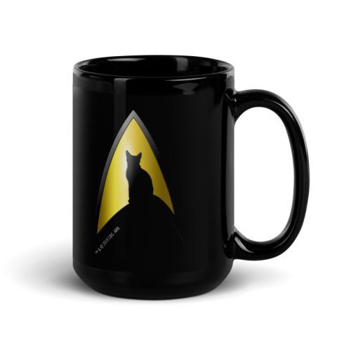 StarTrek TOS KittyCatLogo 15oz Black Mug Mockup Right