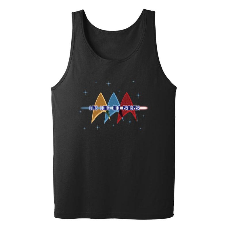 StarTrek TOS LiveLongAndProsperDelta Adult Tank Top Mockup Black