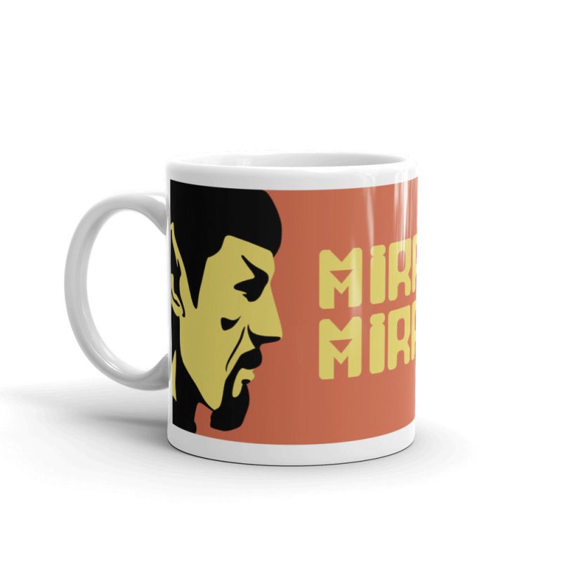 StarTrek TOS MirrorMirror 11oz White Mug mockup Handle on Left