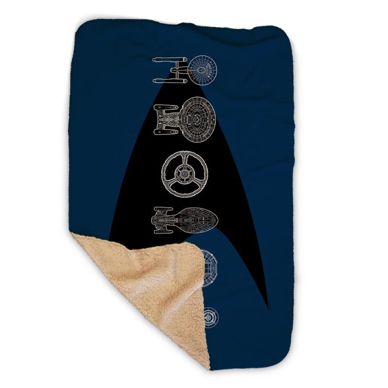 StarTrek TOS ShipsOfTheLine Sherpa Blanket Mockup