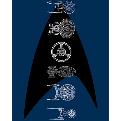 StarTrek TOS ShipsOfTheLine Sherpa Blanket RO