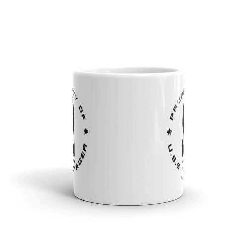 StarTrek Voyager PropertyOfUSSVoyager 11oz White Mug mockup Front