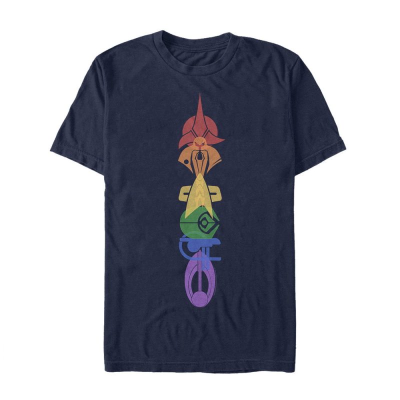 Star Trek: DS9 United Rainbow Symbol Stack Graphic T-Shirt