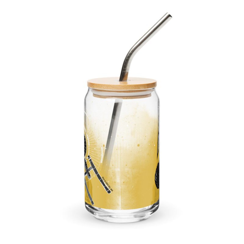 can shaped glass 16 oz 16 oz with lid straw back 6731e080e5500