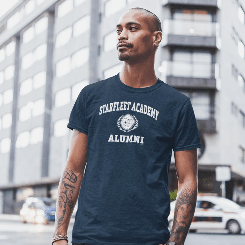 heather t shirt mockup of a bearded tattooed man standing by the street 23996