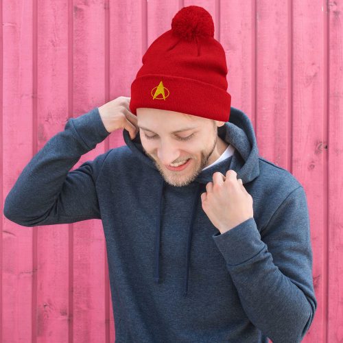 pom pom knit cap red front 6672737bbb434 red