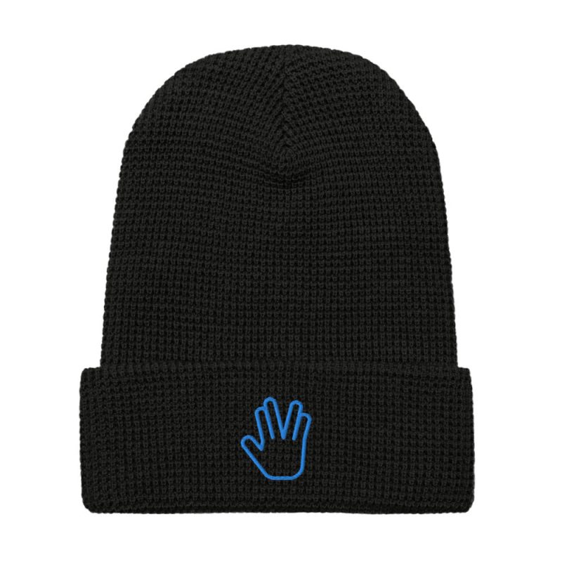 waffle beanie black front 66f13ccd89979 black